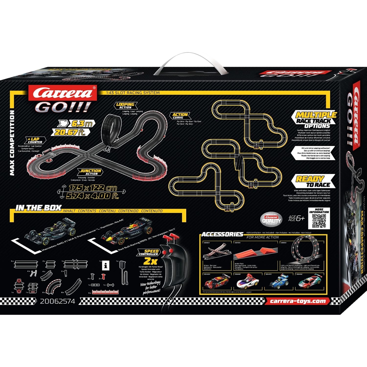 Carrera - GO 1:43 - Max Competition - Slot Car Set