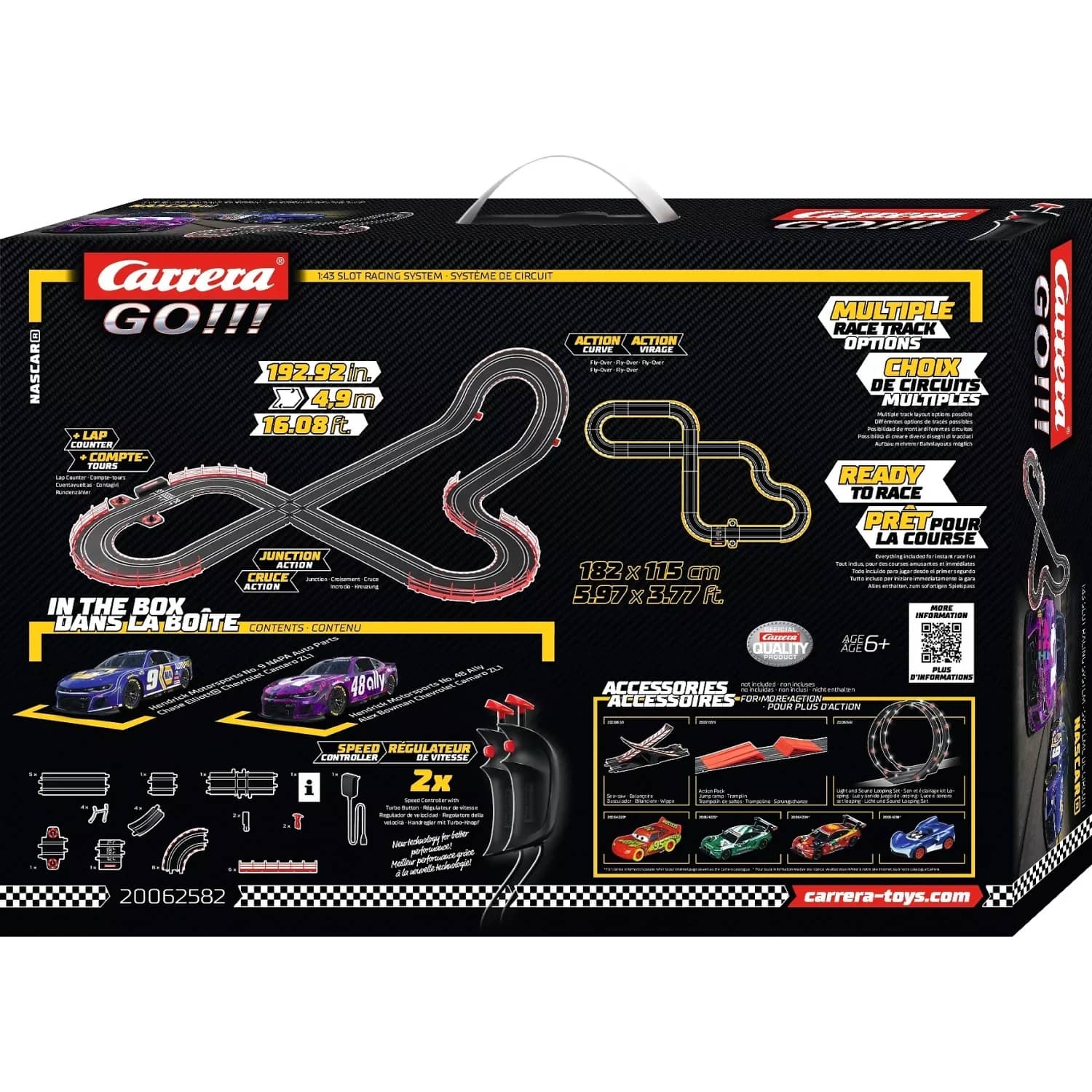 Carrera - GO 1:43 - NASCAR Talladega Competition - Slot Car Set