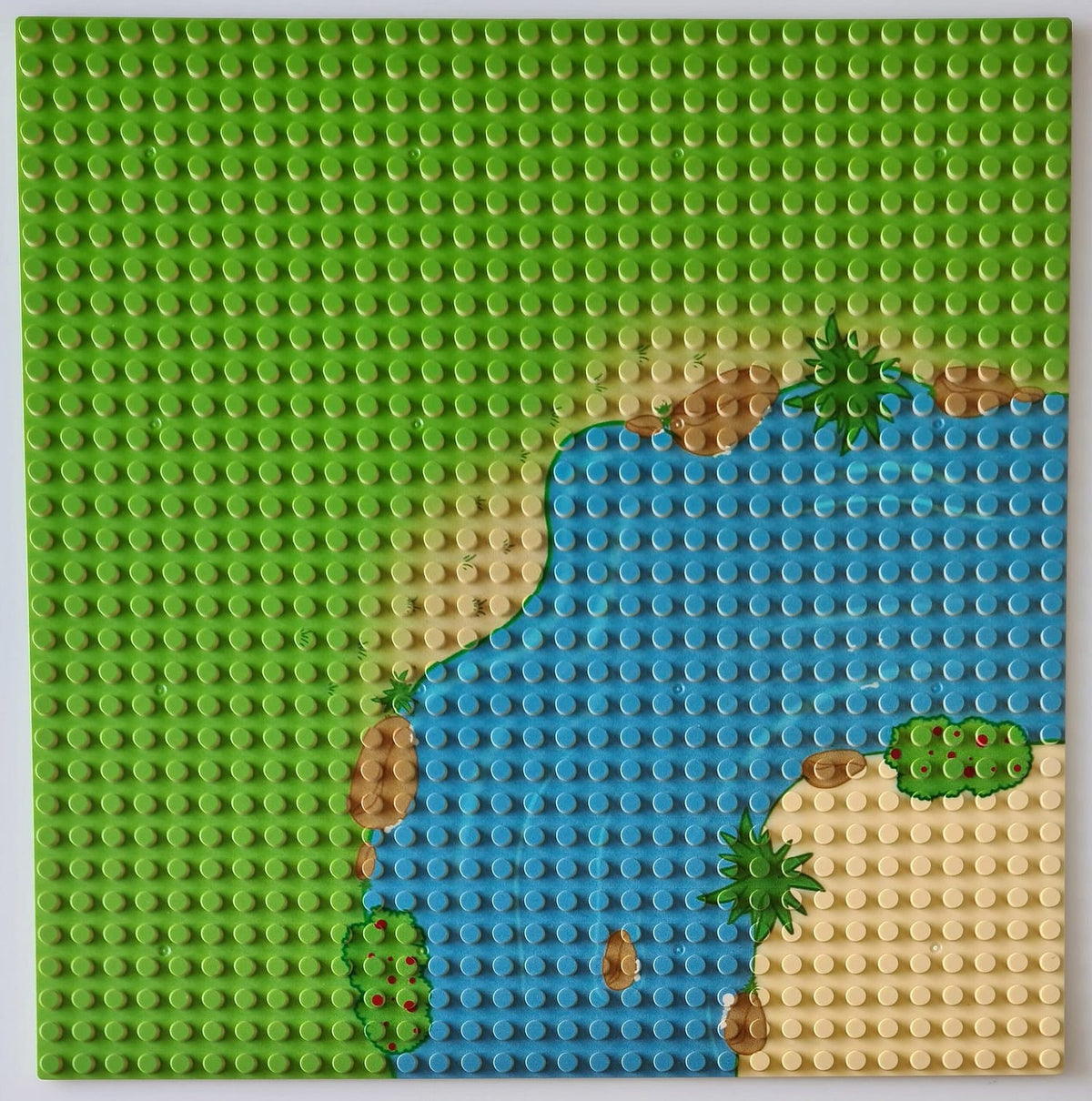 BASEPLATE 32x32 Studs River Corner Generic Brand