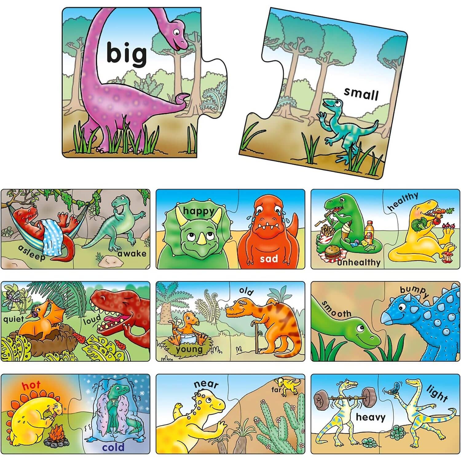 Orchard Toys - Dino Opposites Jigsaw Puzzle 20 X 2 Pieces