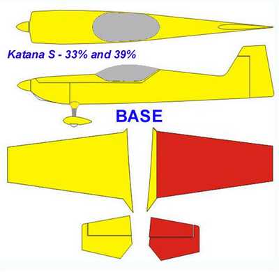 KRILL AIRCRAFT AUSTRALIA - KATANA S 39% 117.7' BASE Yellow/Red