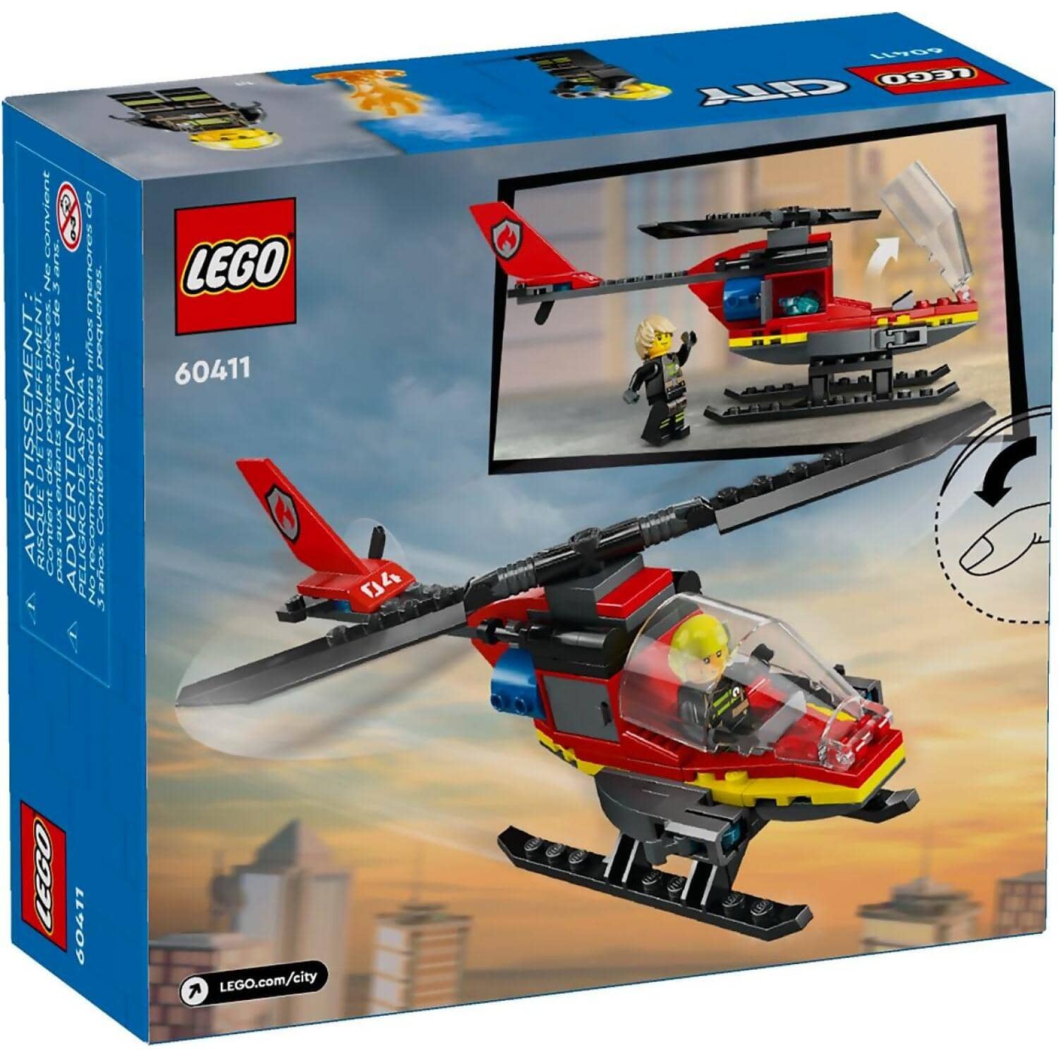 LEGO® 60411 Fire Rescue Helicopter - City