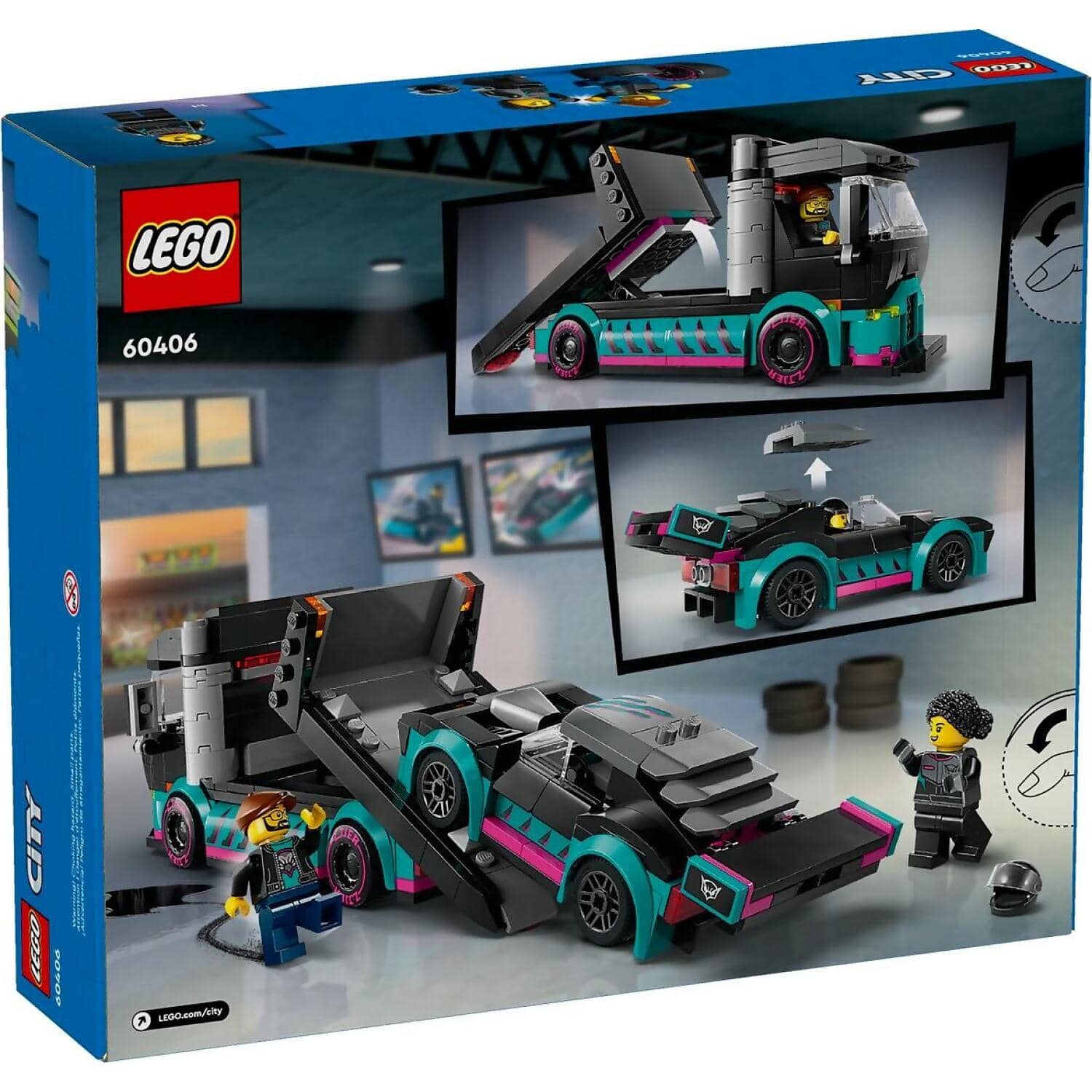 LEGO® 60406 Race Car and Car Carrier Truck - City