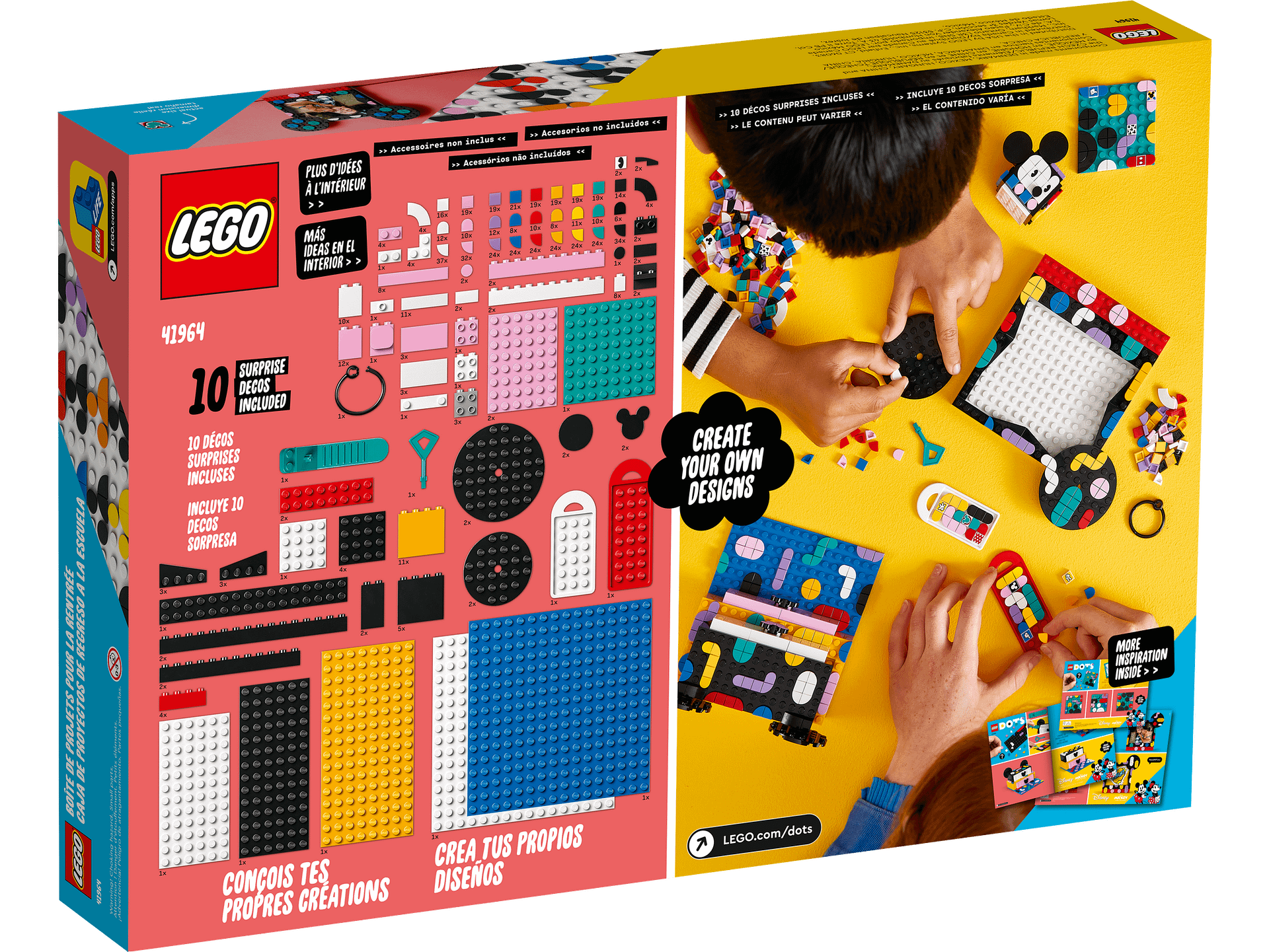 LEGO® 41964 Mickey Mouse & Minnie Mouse Back-to-School Project Box - DOTS