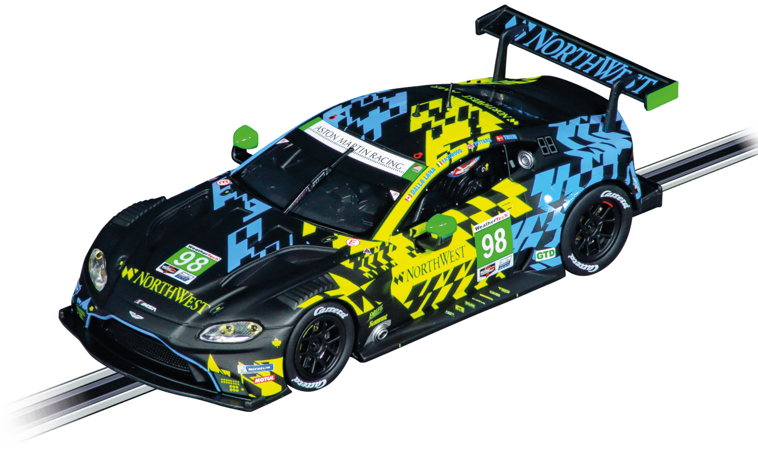 Carrera - Evolution 1:32 - Aston-Martin Vantage GT3 Northwest No.98 Slot Car - Slot Car Also Suits Scalextric