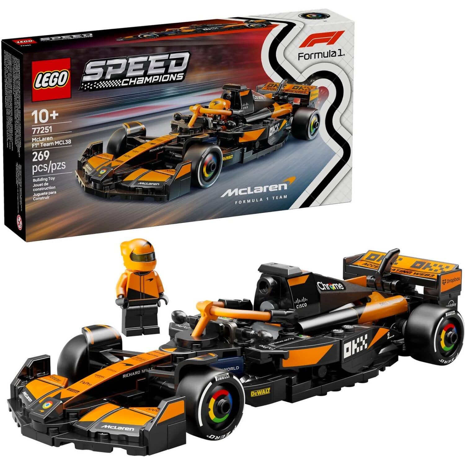 LEGO® 77251 McLaren F1 Team MCL38 Race Car - Speed Champions