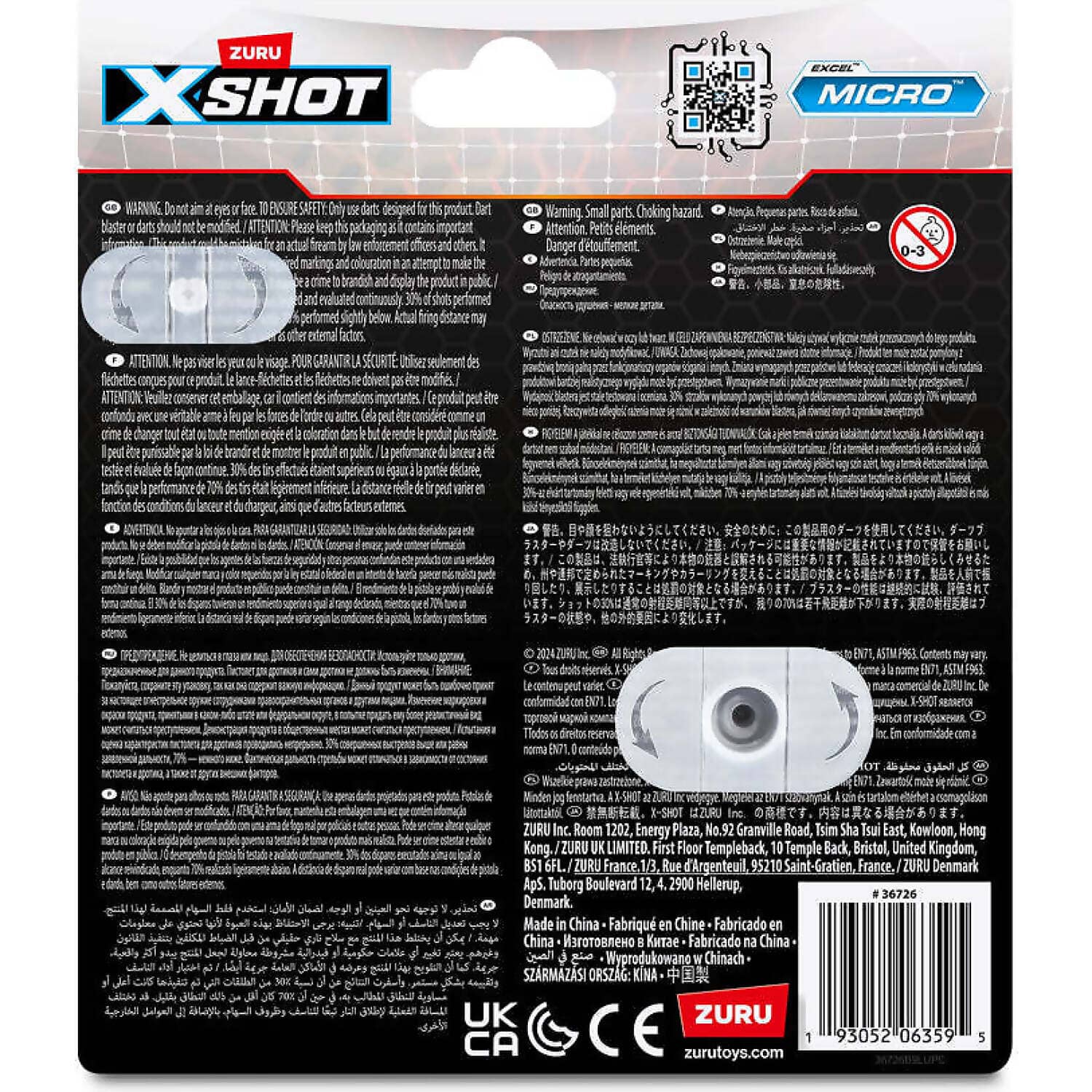 ZURU - X Shot Excel Micro 2.0 With 8 Darts
