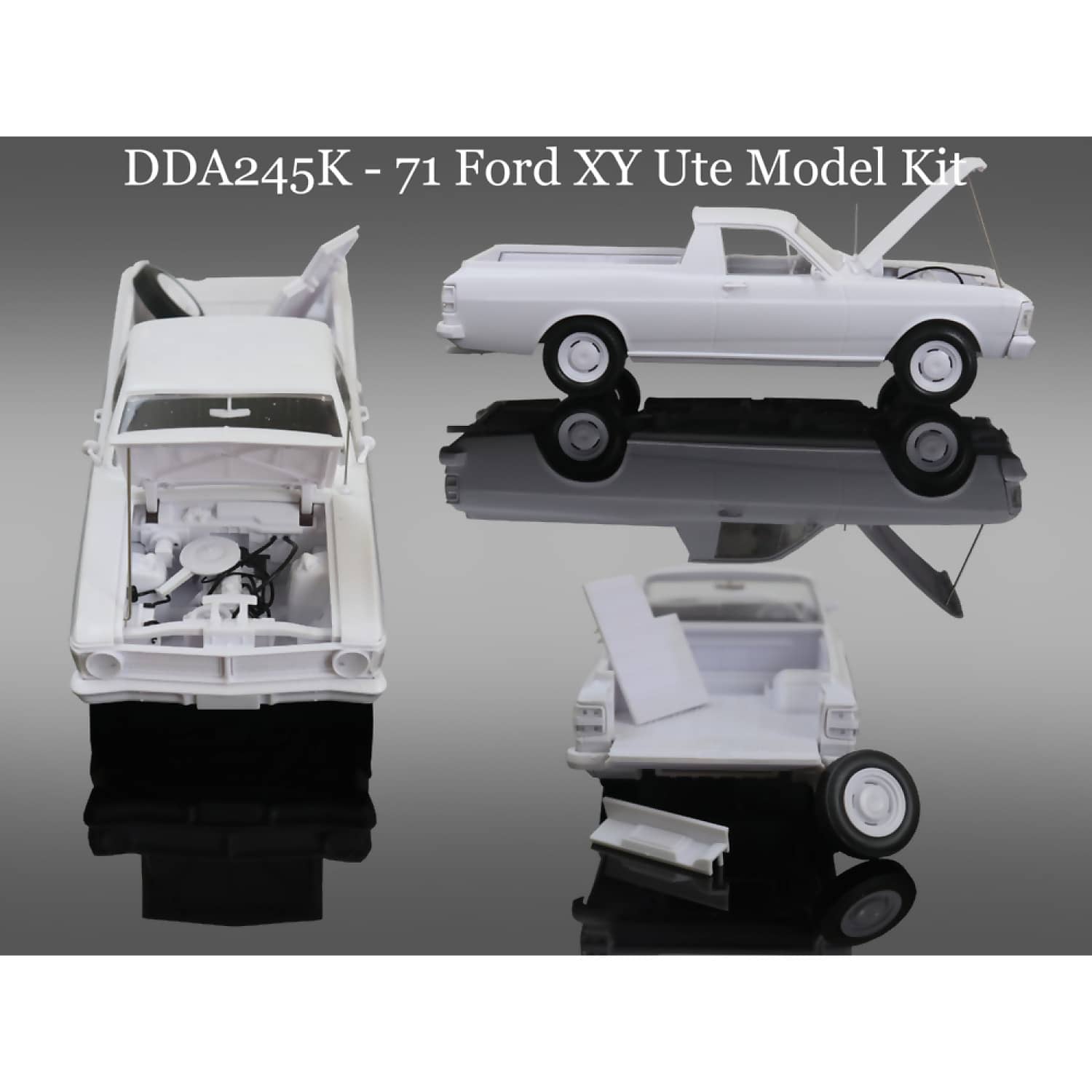 DDA Collectibles - 1:24 Scale - XY Standard Ford Ute - Plastic Diecast Model Kit