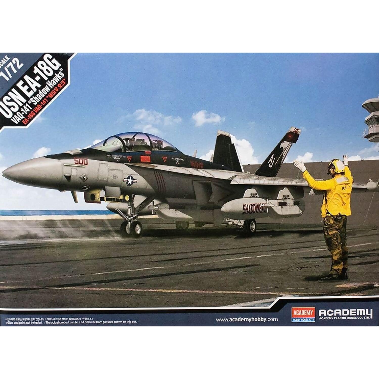 Academy - Scale 1/72 EA-18G VAQ-141 Shadow Hawks w/Aus Decals Plastic Model Kit (12560)