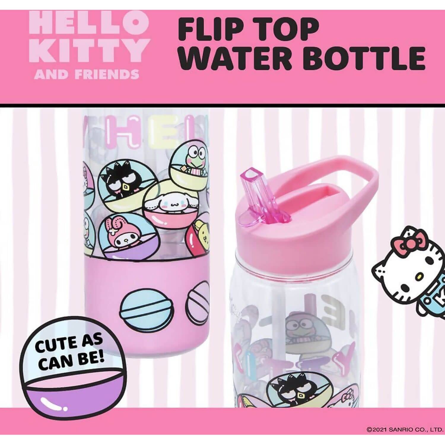 Hello Kitty - and Friends - Hello Kitty Flip Top Bottle 650ml - Jasnor