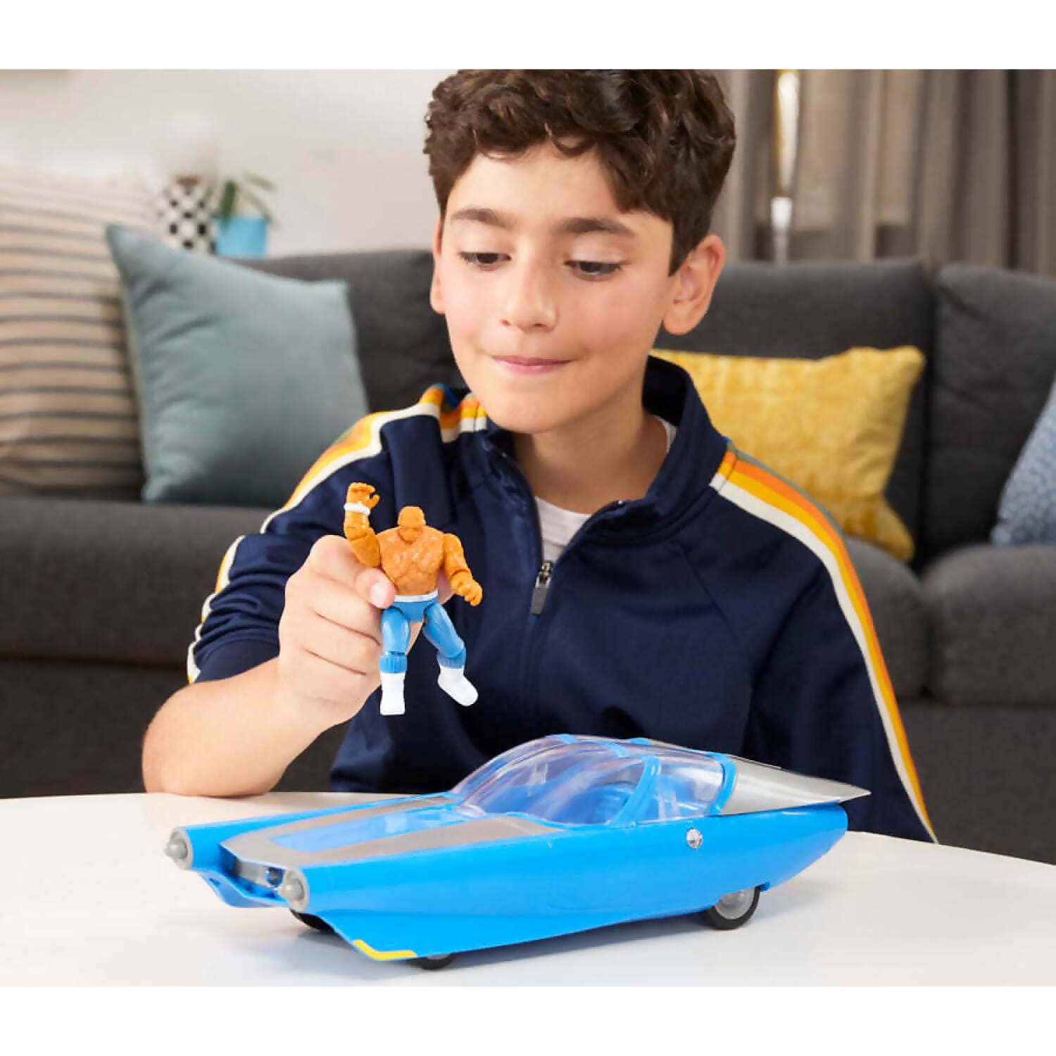 Marvel - Studios - The Fantastic Four: First Steps Hover & Cruise FantastiCar with The Thing Action Figure