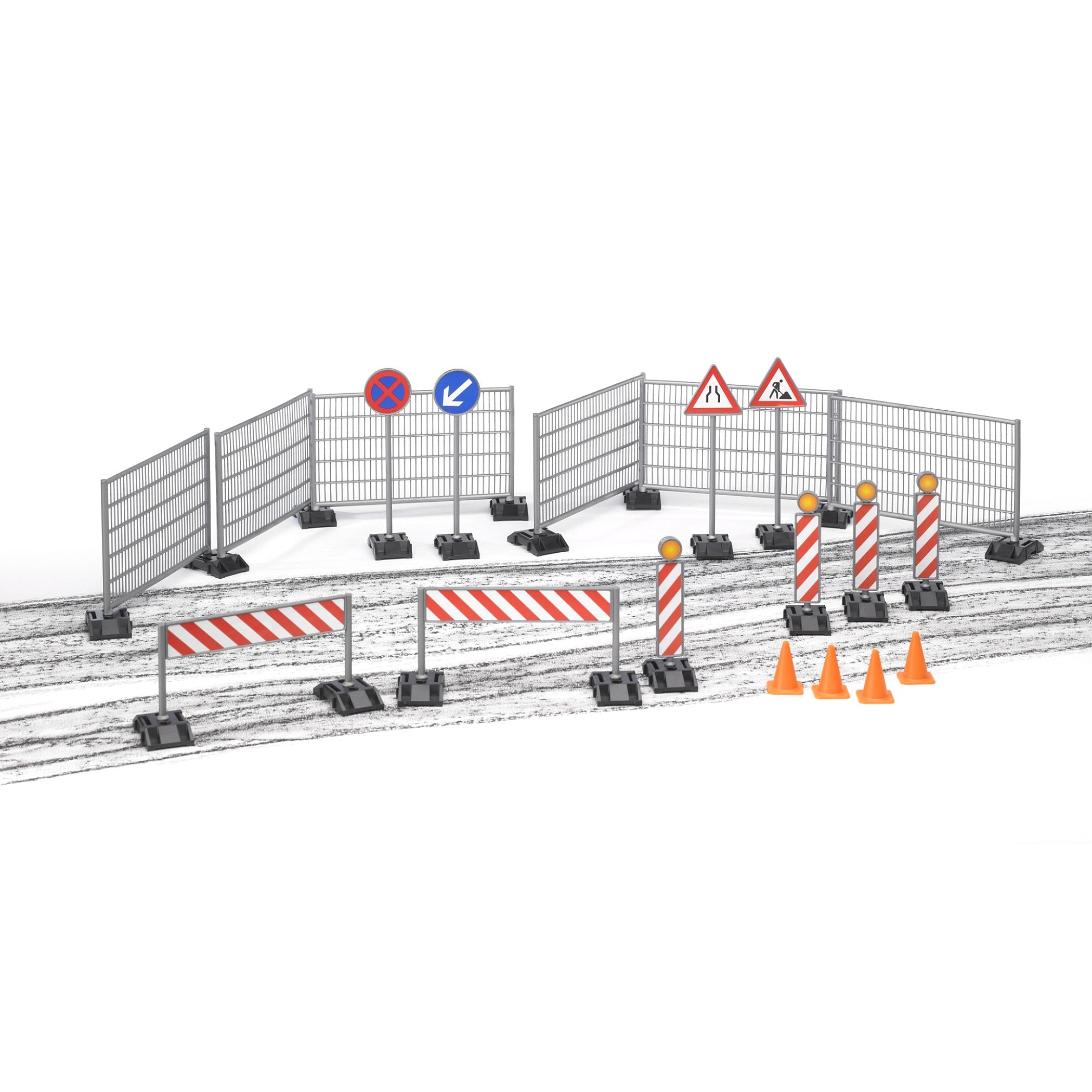 Bruder - Accessories construction Fencing & Hazard Signs Scale 1:16