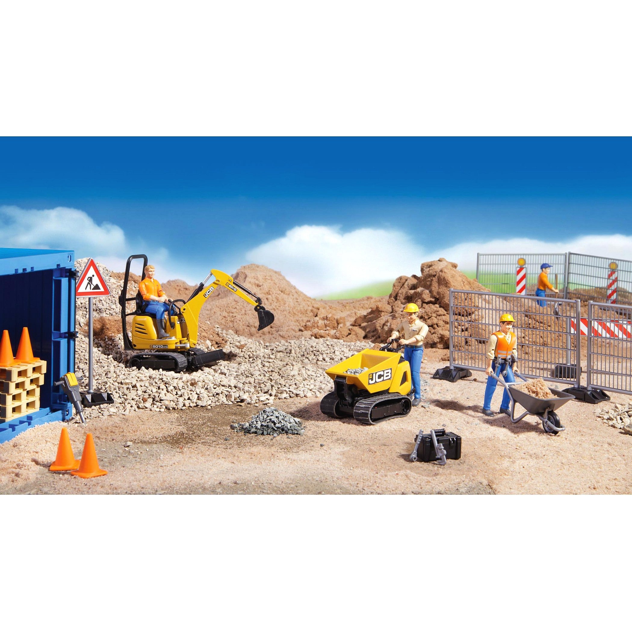 Bruder - Accessories construction Fencing & Hazard Signs Scale 1:16