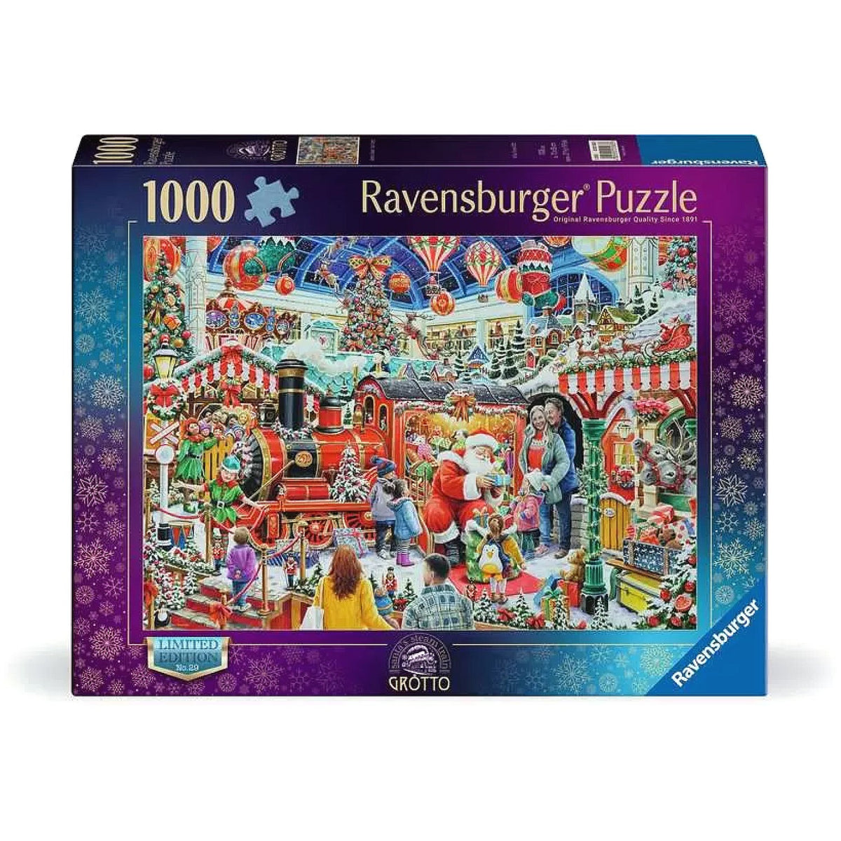 Ravensburger - Christmas No29 Santa's Steam Train Grotto Jigsaw Puzzle 1000 Pieces