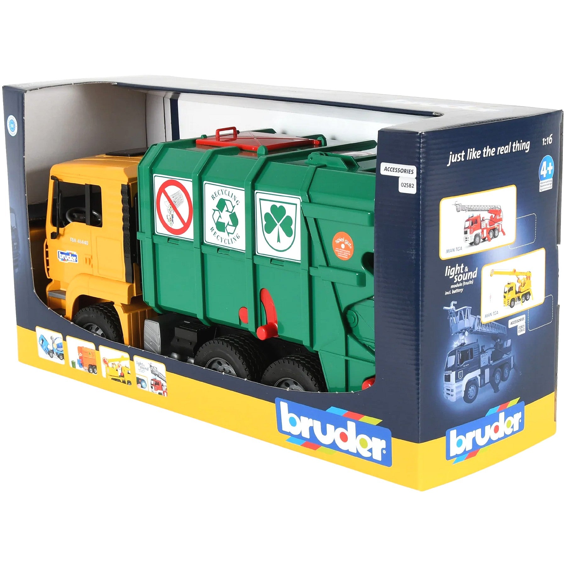Bruder - MAN TGA Garbage Truck Rear Loading Scale 1:16