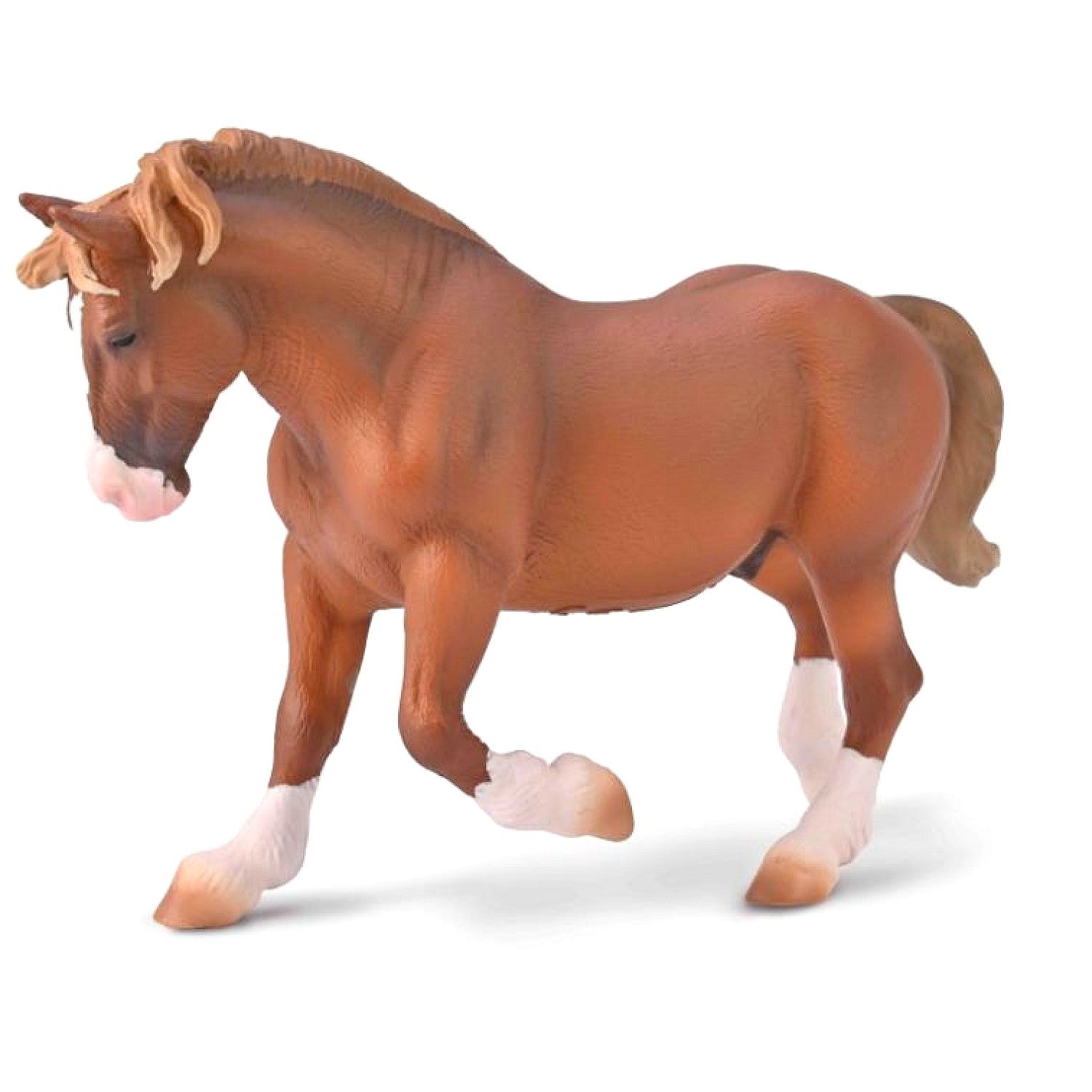 CollectA - Breton Draft Horse Stallion Chestnut Animal Figurine