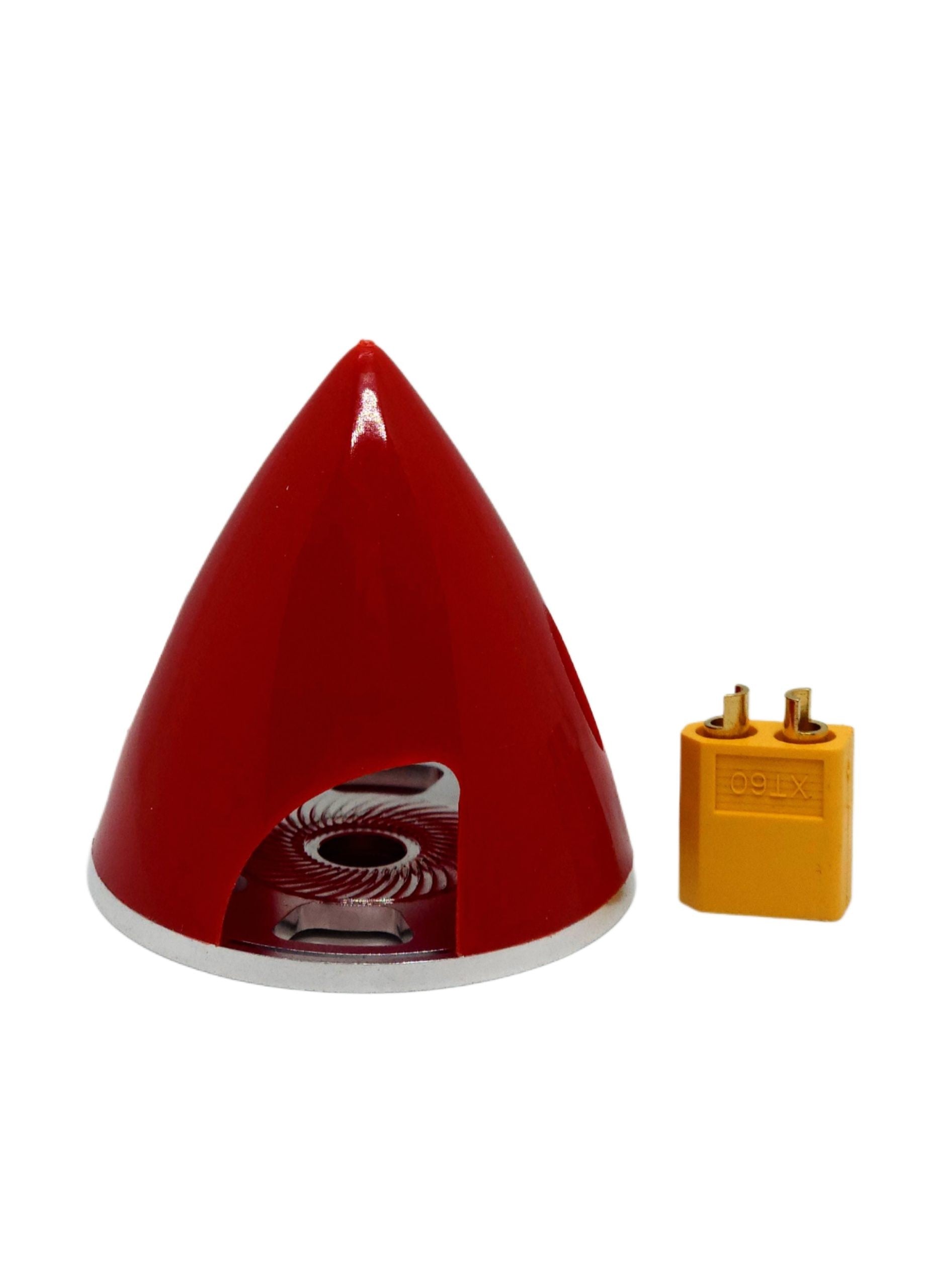 GEMFAN SPINNER 51MM RED ALUMINIUM BACKPLATE