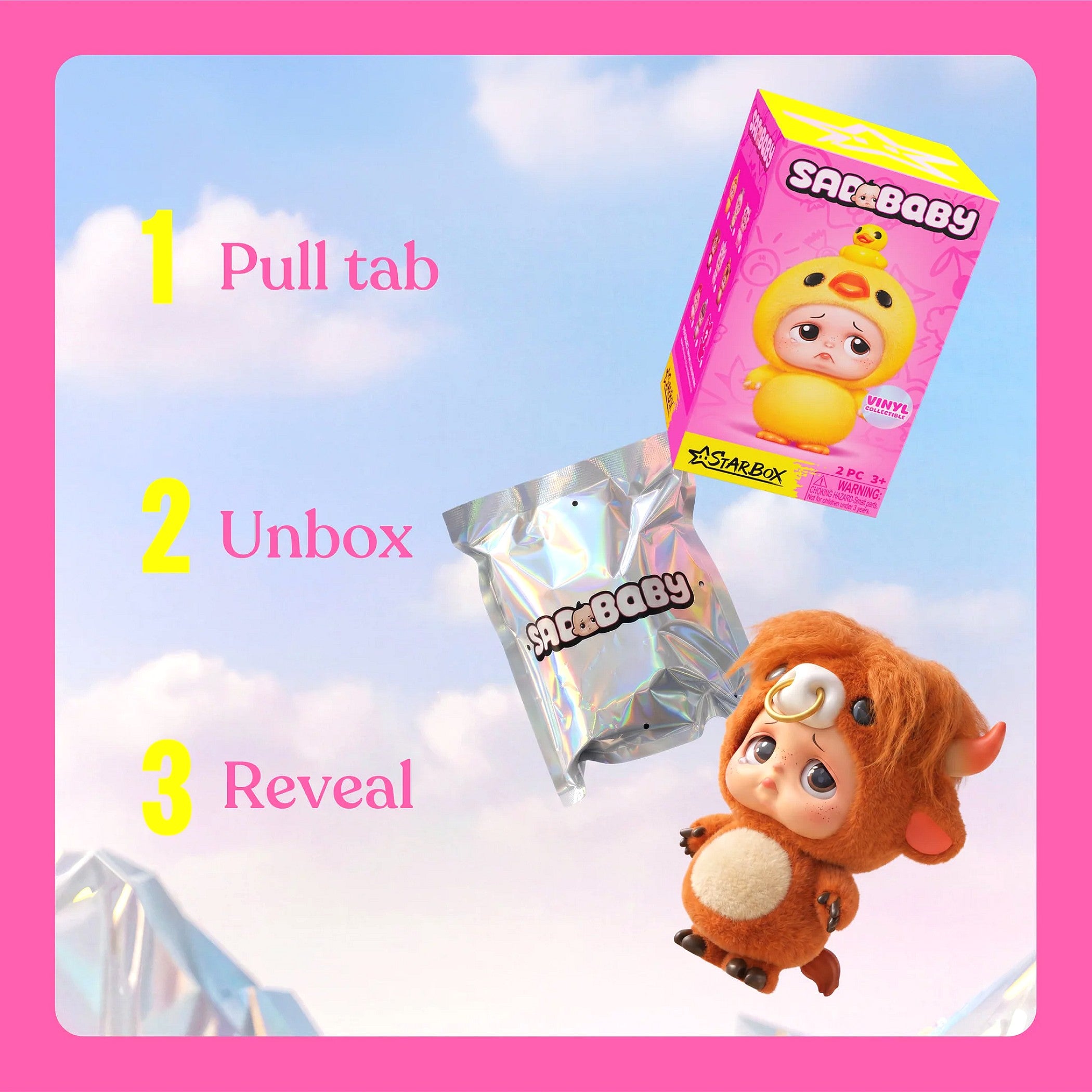 STARBOX - Sad Baby Animals Vinyl Collectibles Series 1 Box Blind Box
