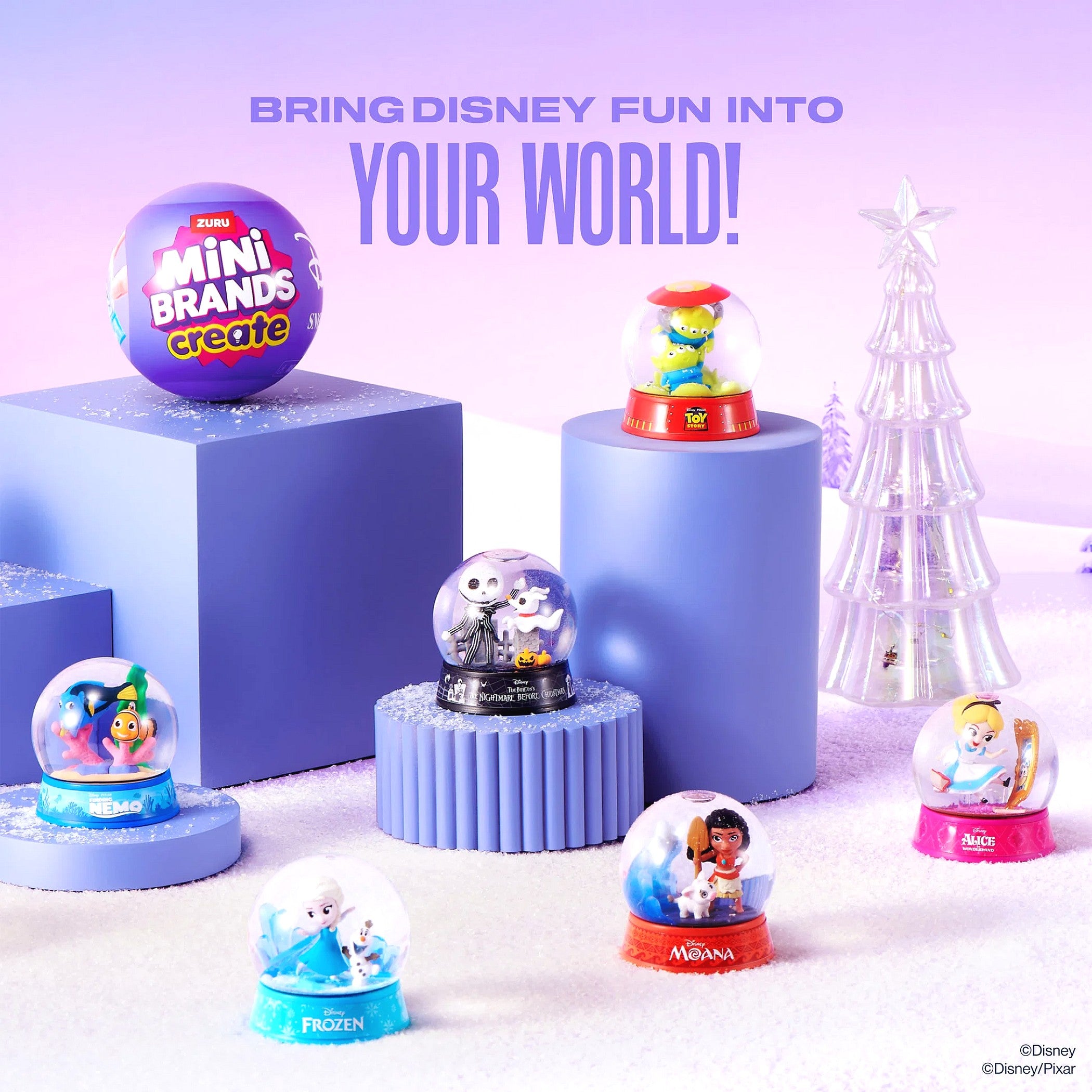 ZURU - Mini Brands Create Disney Snow Globes Series 1 Blind Capsule