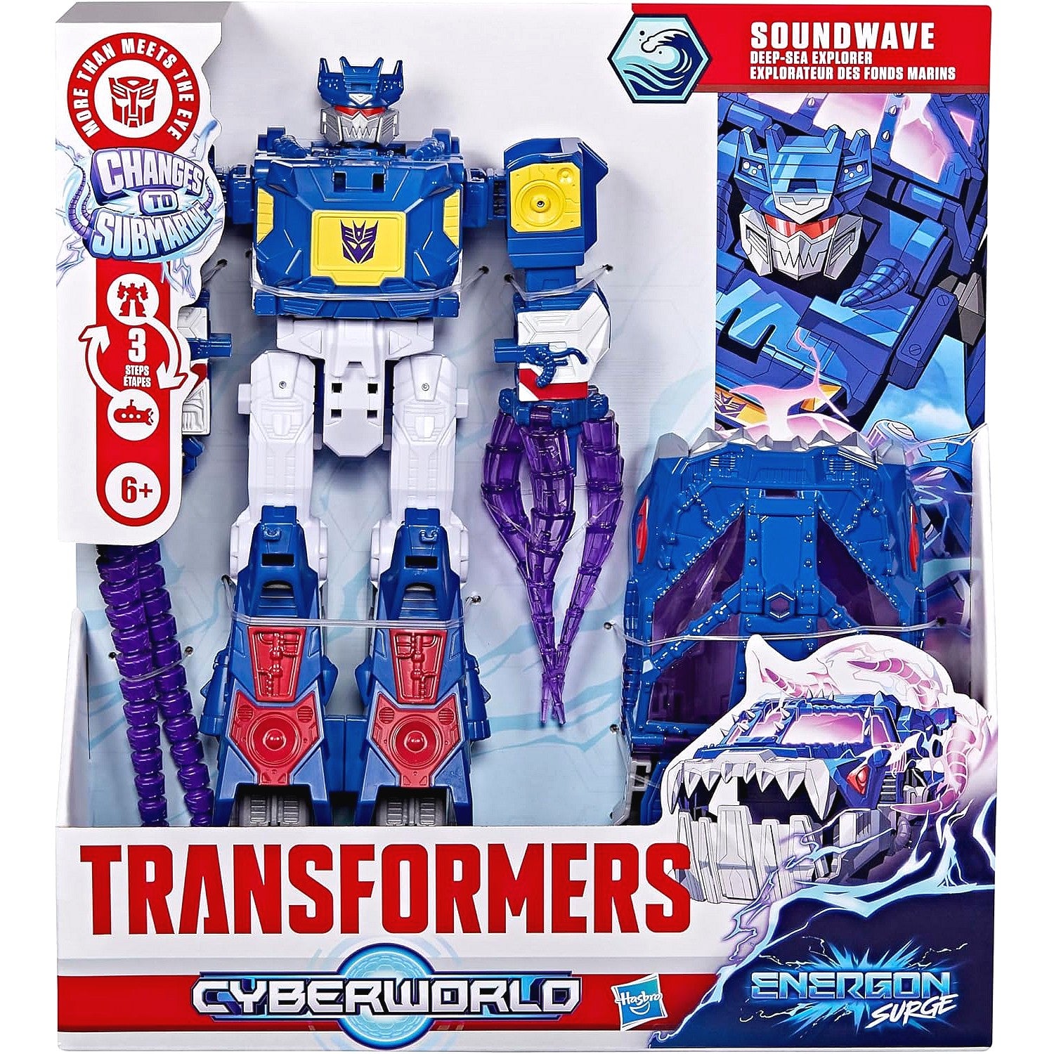 Transformers - CYBERWORLD Energon Surge Soundwave Deep-Sea Explorer Action Figure - Hasbro