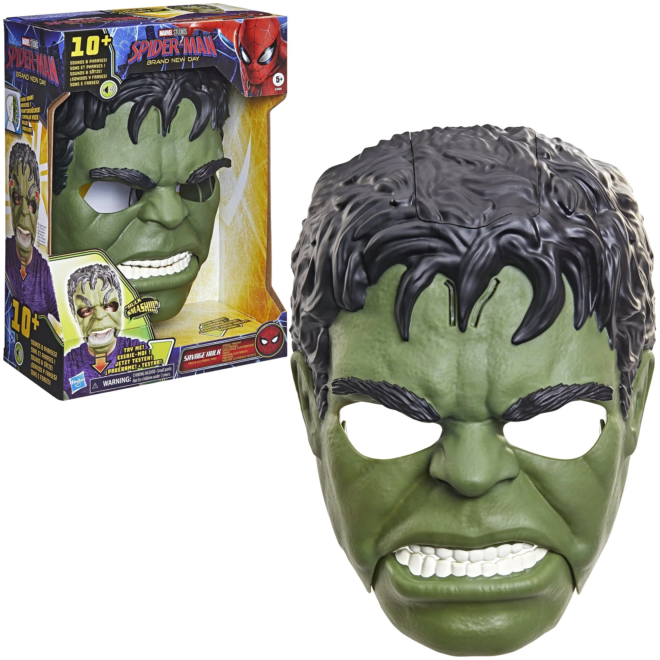 Marvel - Spider-Man Brand New Day Savage Hulk Electronic Mask - Hasbro