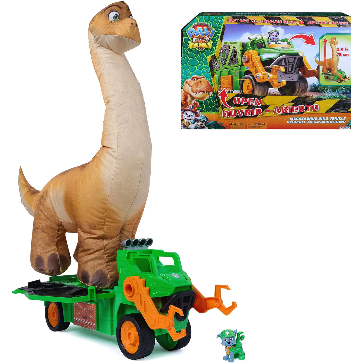 Paw Patrol - The Dino Movie Megasaurus Dino Vehicle - Spin Master
