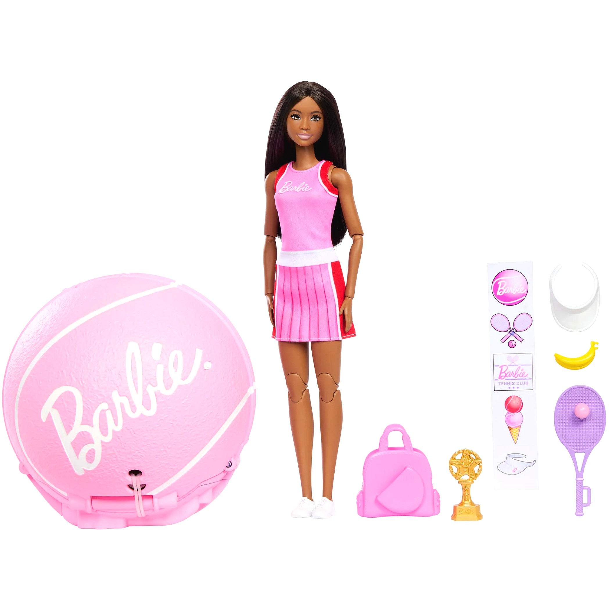 Barbie - Team Barbie Roll & Reveal Tennis Player Fashion Doll Playset - Mattel