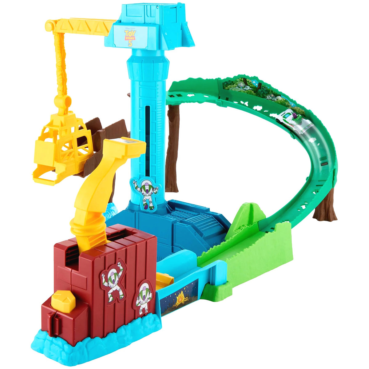 Hot Wheels - Toy Story 5 Hi-Tech Buzz Lightyear's Star Command Adventure Track Set - Mattel