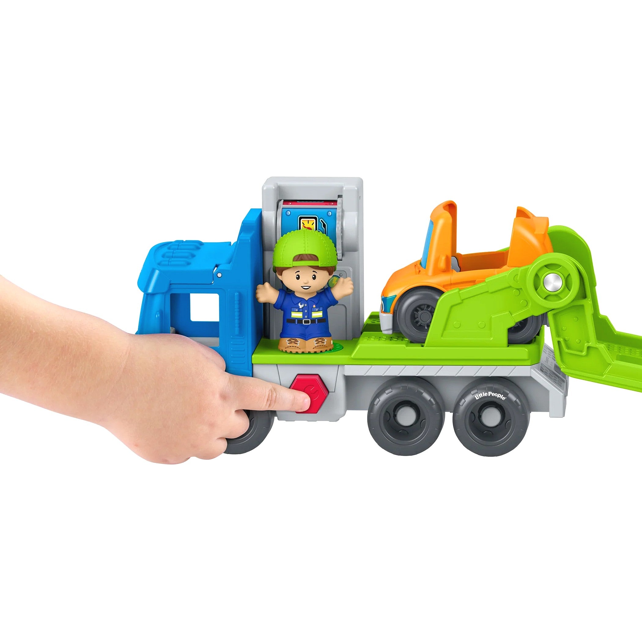 Fisher-Price - Little People Load & Roll Hauler Car Carrier Playset - Mattel