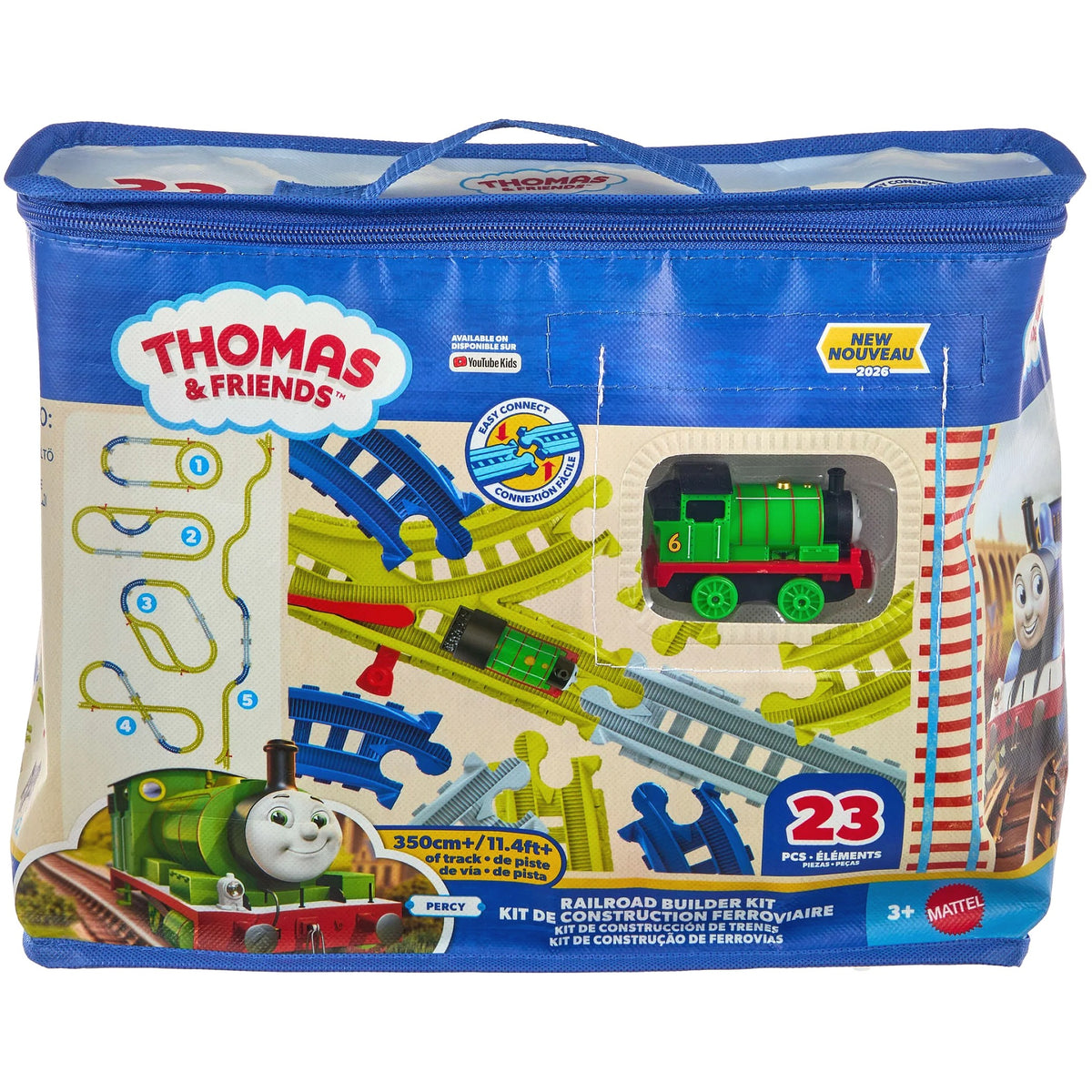 Thomas & Friends - Easy Connect Railroad Builder Track Kit with Percy - Mattel
