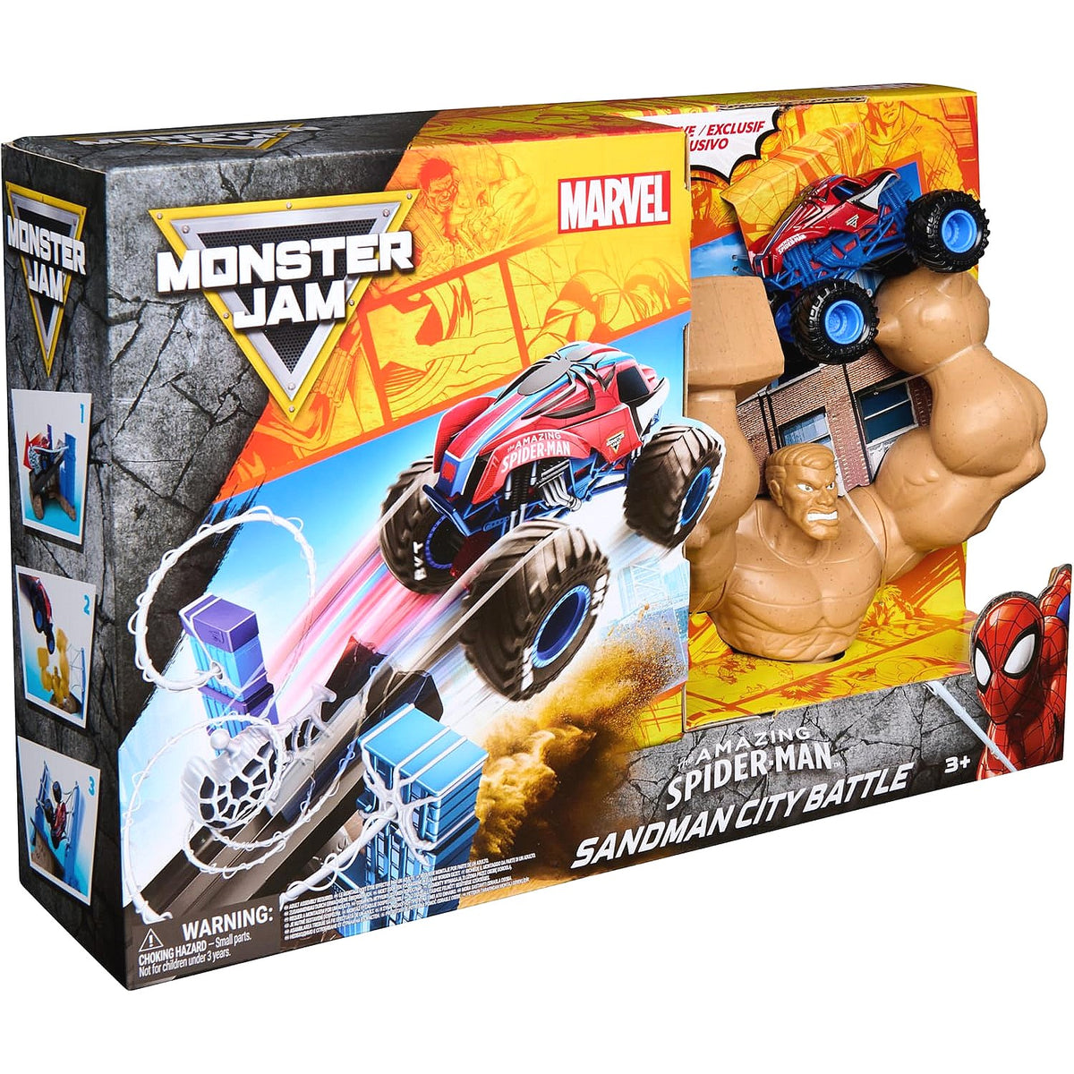 Monster Jam - Marvel Spider-Man Sandman City Battle Playset - Spin Master