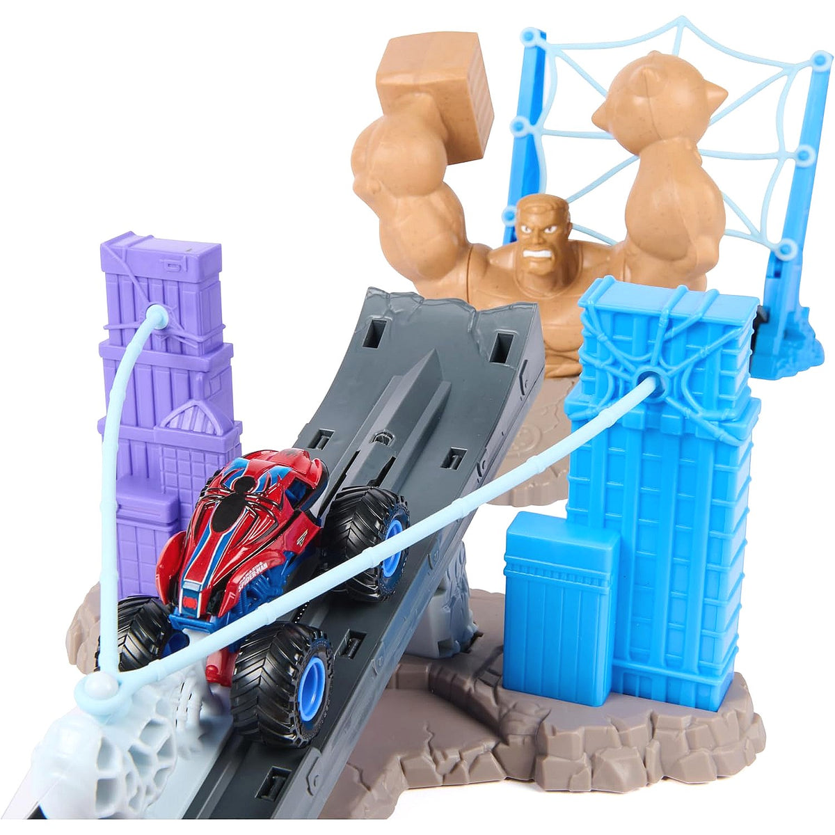 Monster Jam - Marvel Spider-Man Sandman City Battle Playset - Spin Master
