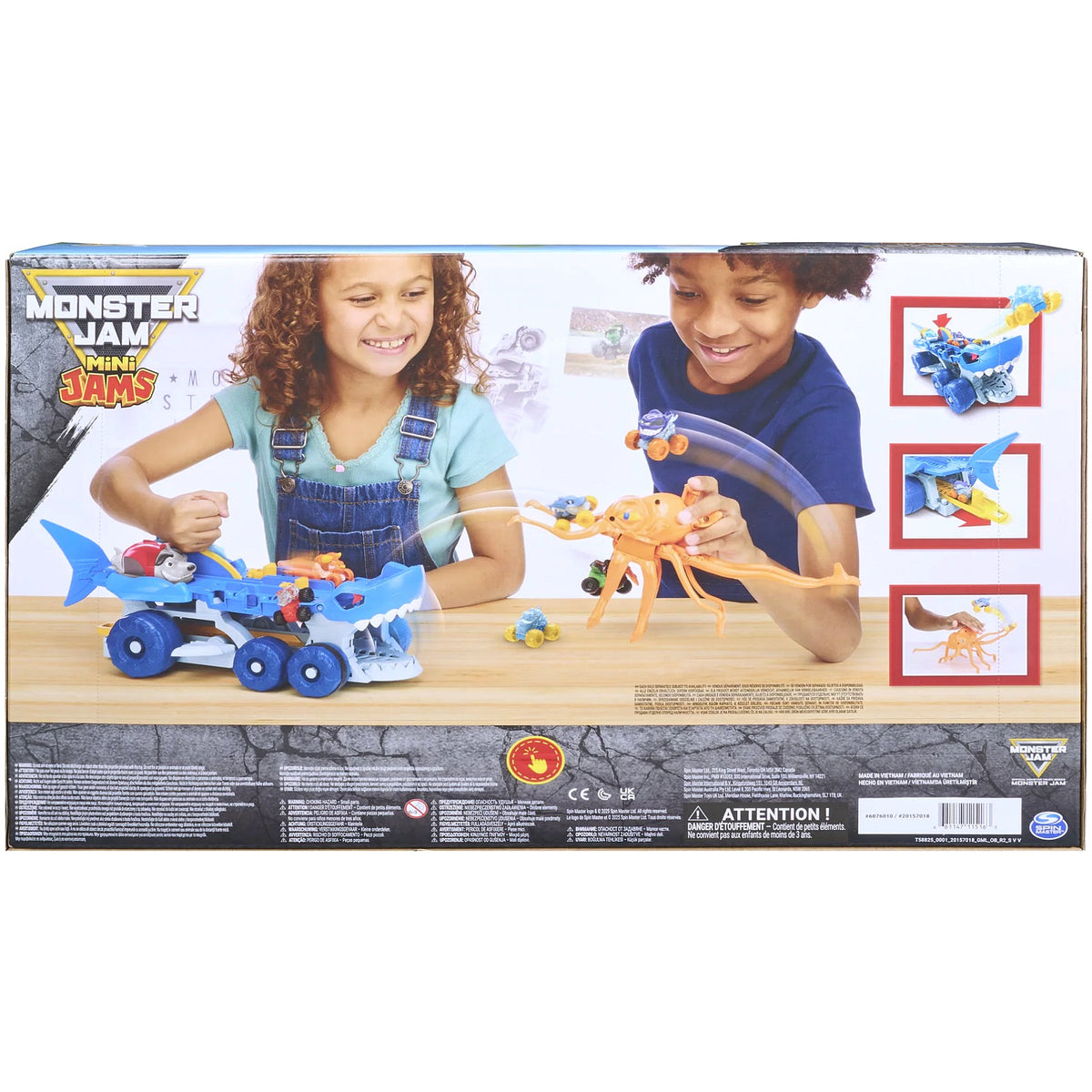 Monster Jam - Mini Jams Megalodon Squid Takedown Carrier Playset - Spin Master