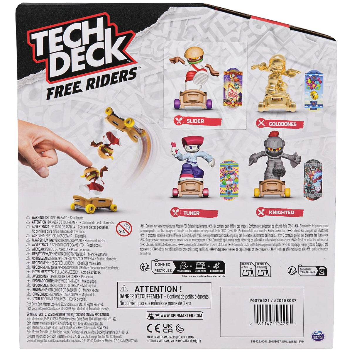 Tech Deck - Free Riders Multi Pack 4-Pack - Spin Master