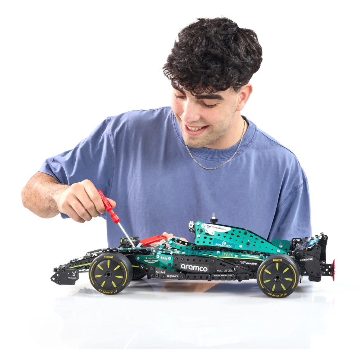Meccano - Pro Aston Martin Aramco Formula One Race Car 1203 Pieces 1:8 Scale Model 26303