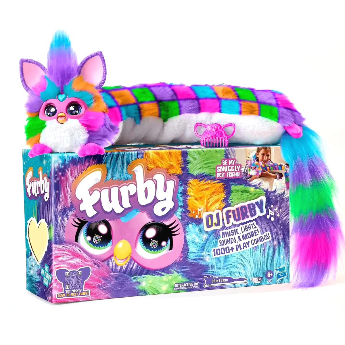Furby - DJ Furby Neon Star Interactive Plush Toy - Hasbro