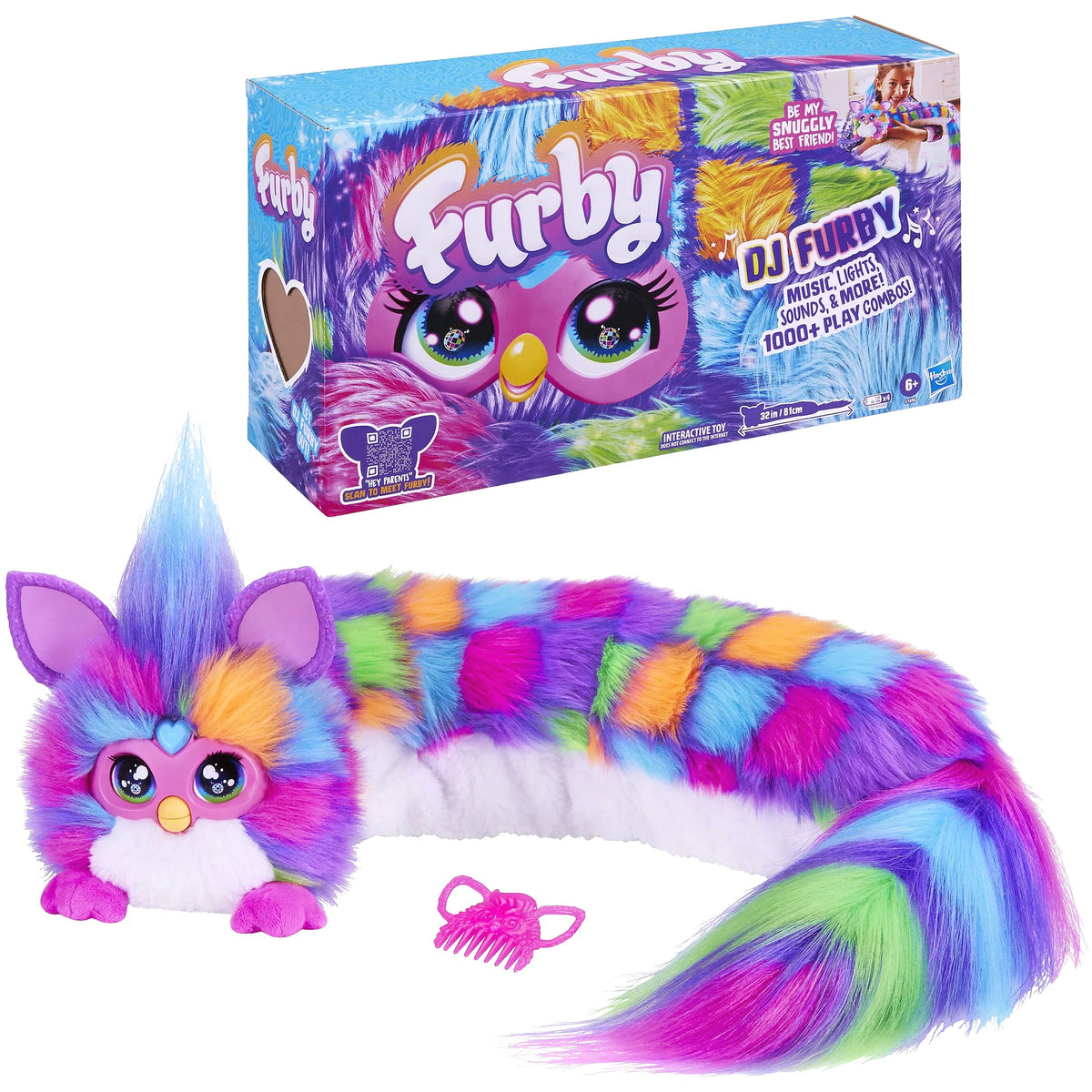 Furby - DJ Furby Neon Star Interactive Plush Toy - Hasbro
