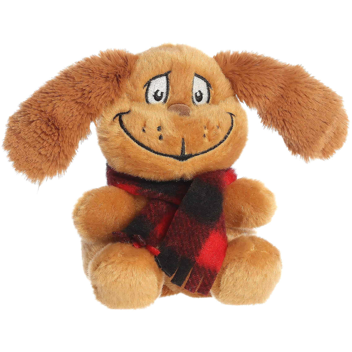 Cotton Candy - Xmas Dr. Seuss Palm Pals Max with Plaid Scarf Plush by Aurora - Christmas