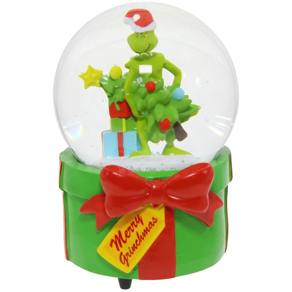 Cotton Candy - Xmas Dr. Seuss The Grinch with Tree Wind-Up Musical Snow Globe - Christmas