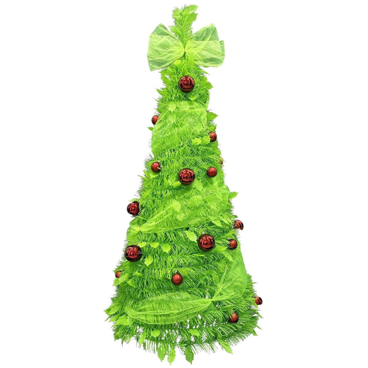 Cotton Candy - Xmas 120cm Green Dressed Pop Up Christmas Tree (4ft)