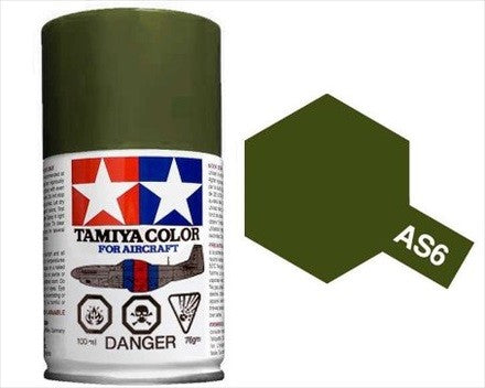 AS-6 TAMIYA ACRYLIC SPRAY PAINT 100ML (AIRCRAFT) OLIVE DRAB