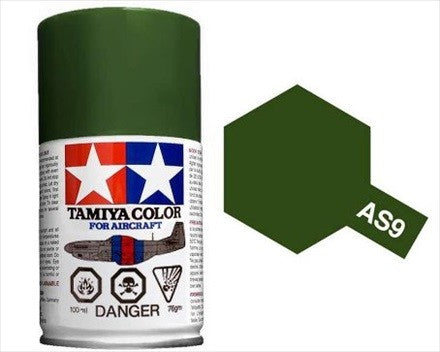 AS-9 TAMIYA ACRYLIC SPRAY PAINT 100ML (AIRCRAFT) DARK GREEN