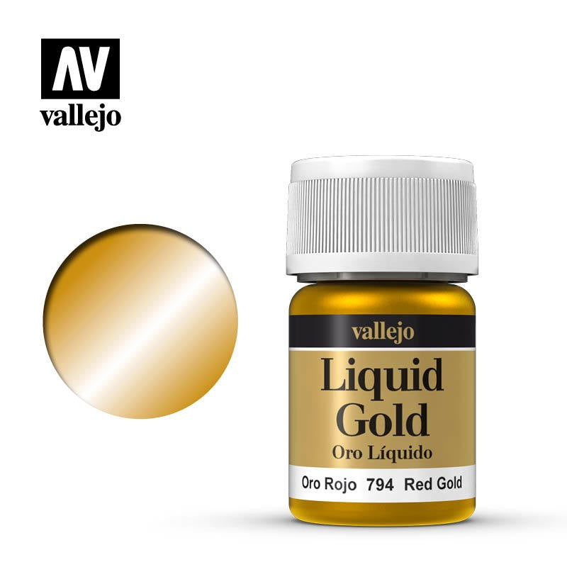 VALLEJO MODEL LIQUID METALLIC RED GOLD AV70794 35ML