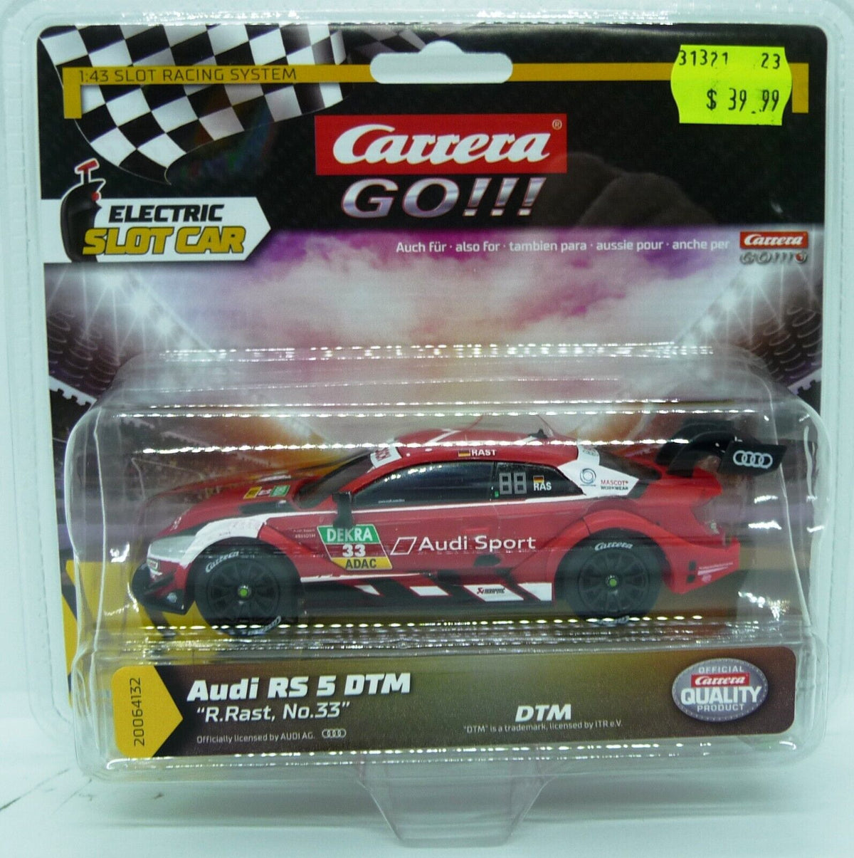 CARRERA - GO AUDI RS 5 DTM R RAST NO 33