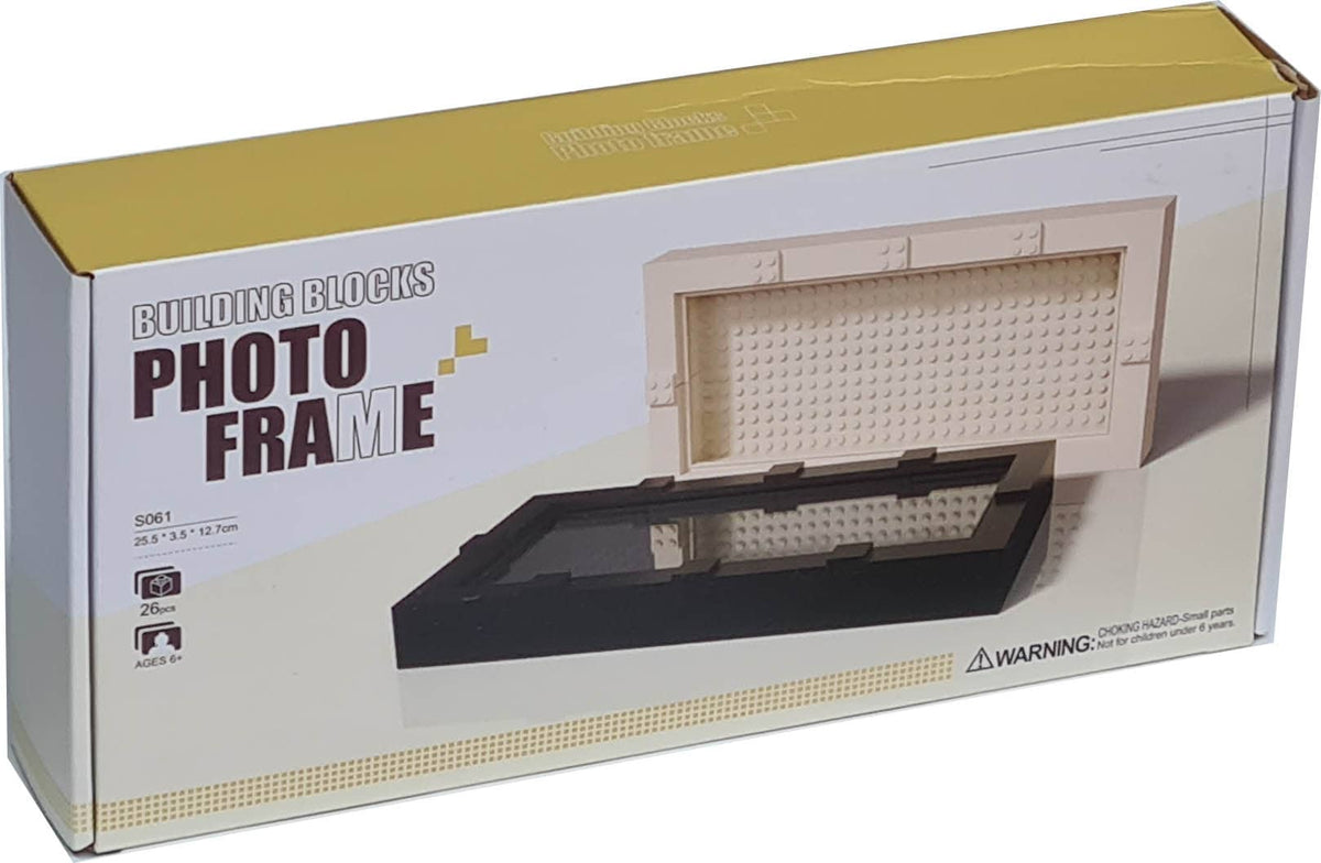 Building Blocks Photo Frame S061 Cream White / Compatible with LEGO® bricks