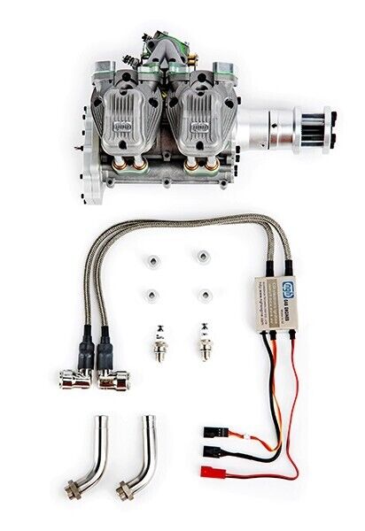 NGH - GF60i2 INLINE TWIN CYLINDER 60CC 4-STROKE GAS ENGINE W/EXHAUST STAC
