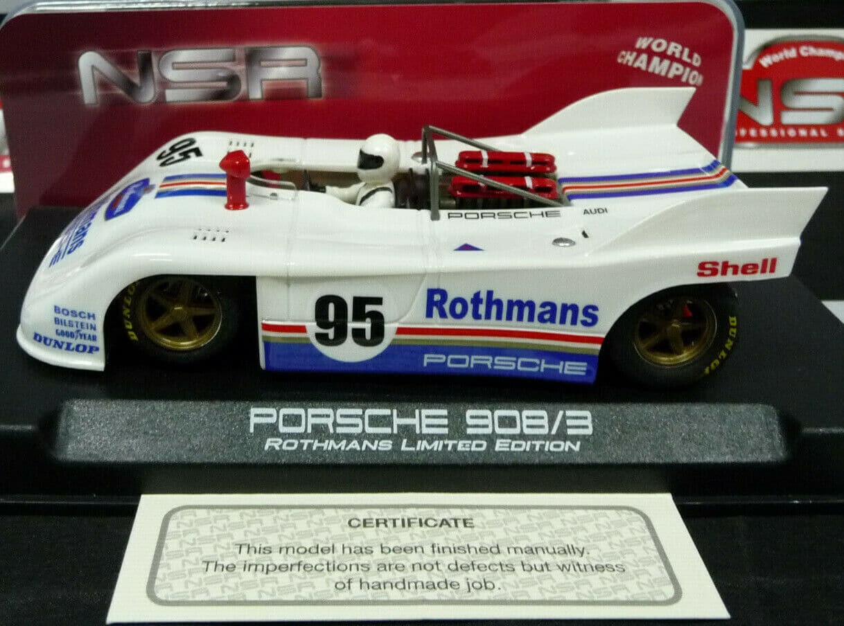 NSR - 1:32 0195SW Porsche 908/3 Rothmans Limited Ed No.95 slot car also suits scalextric/carrera