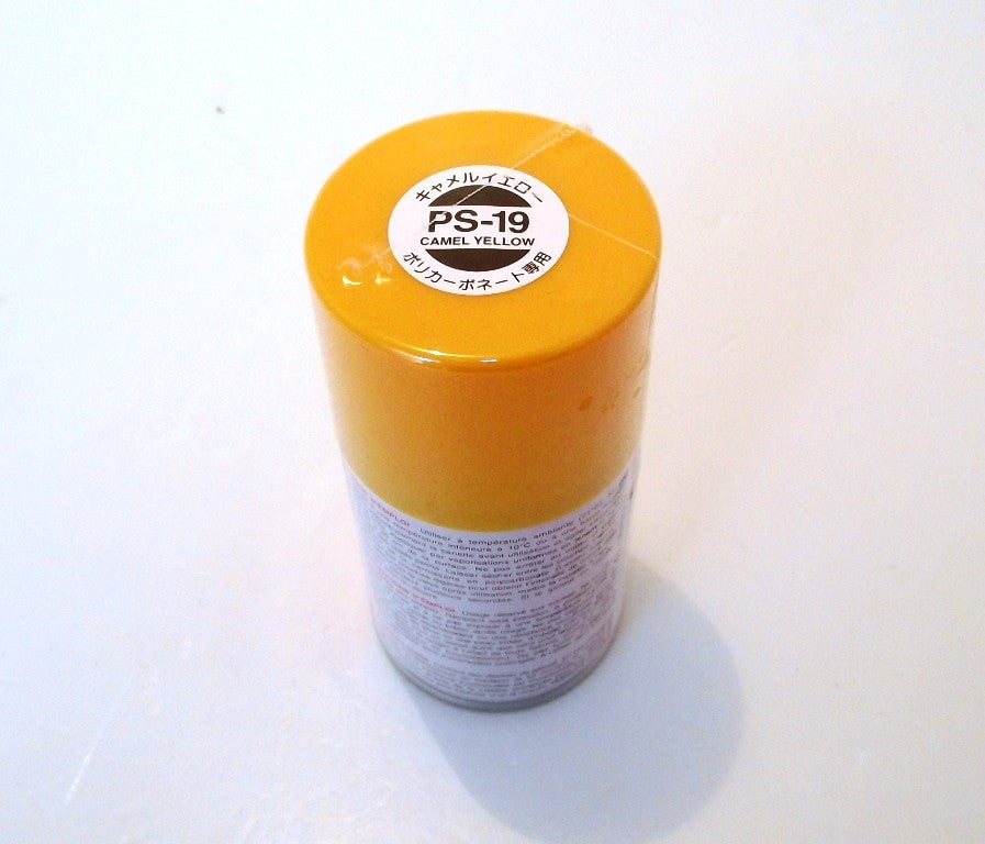 PS-19 TAMIYA POLYCARBONATE SPRAY PAINT CAMEL YELLOW