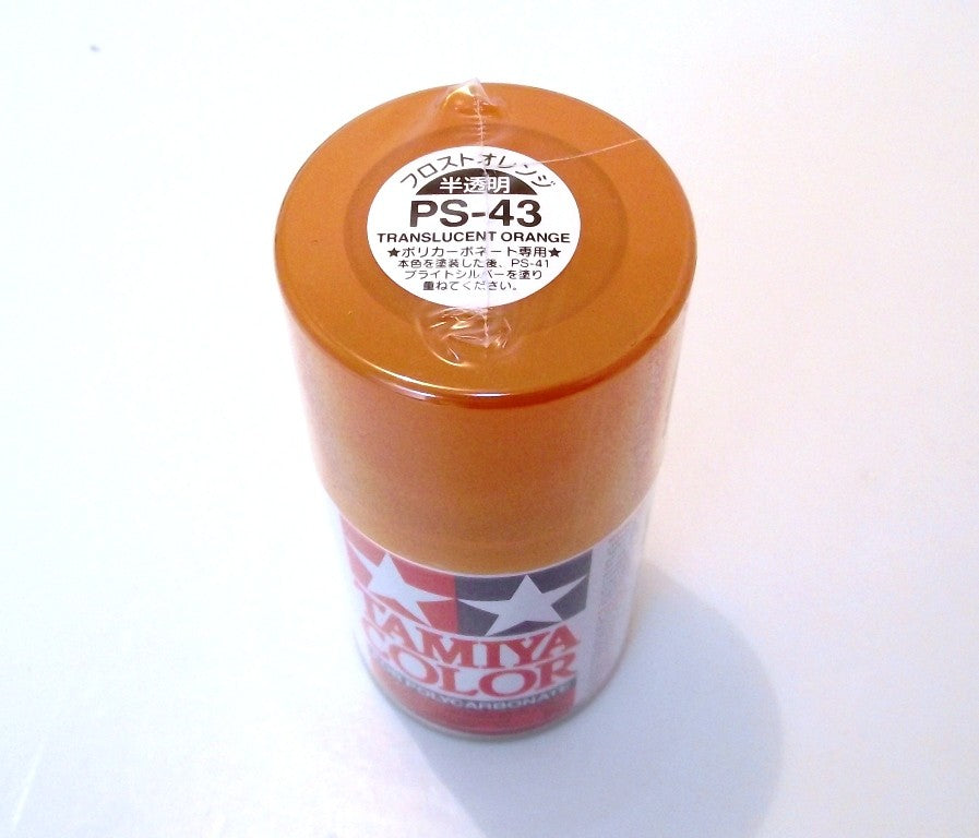 PS-43 TAMIYA POLYCARBONATE SPRAY PAINT TRANSL ORANGE