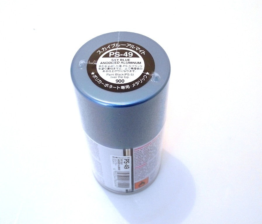PS-49 TAMIYA POLYCARBONATE SPRAY PAINT SKY BLUE ANODIZED ALUMINUM